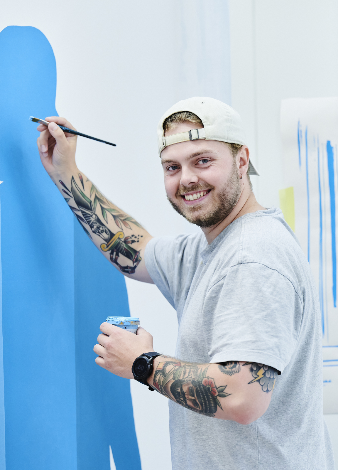 Bygningsmaler i malerværkstedet