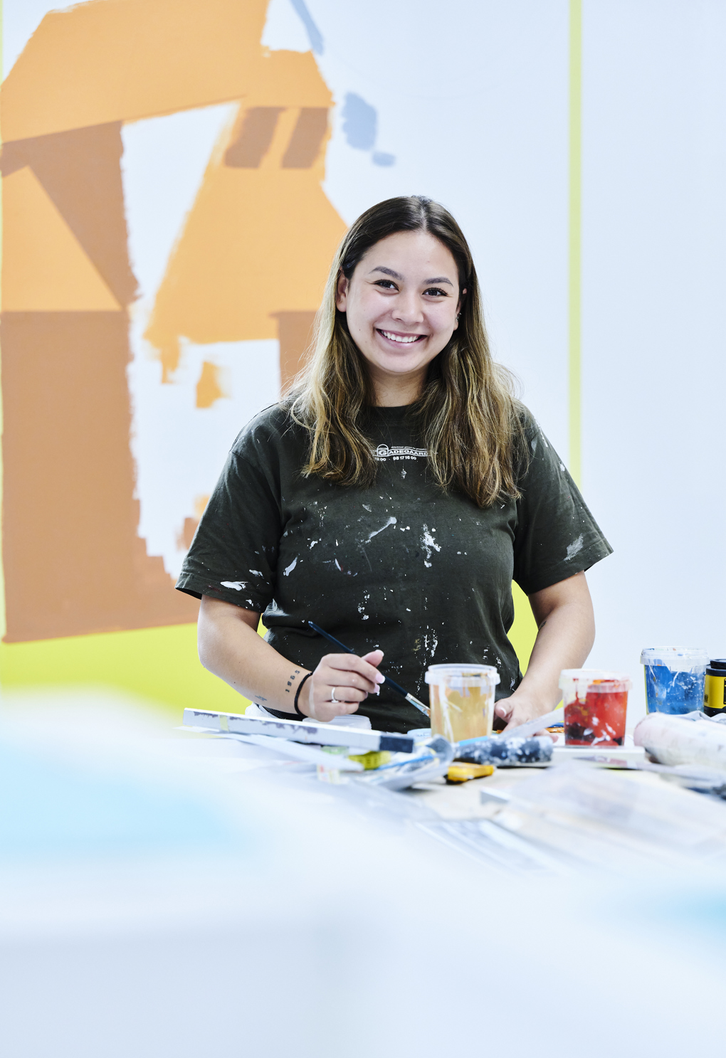 Bygningsmaler i malerværkstedet