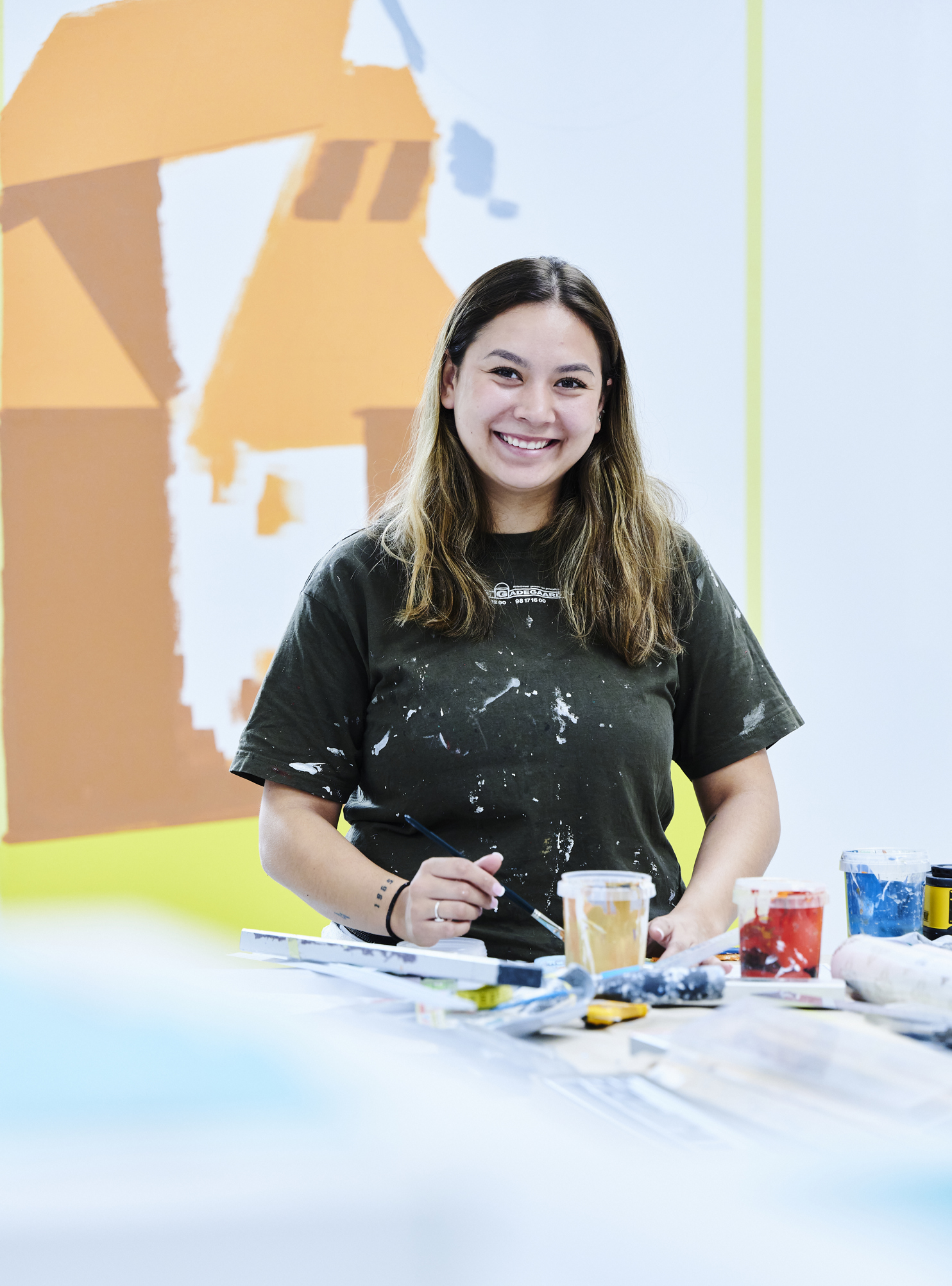 Bygningsmaler i malerværkstedet