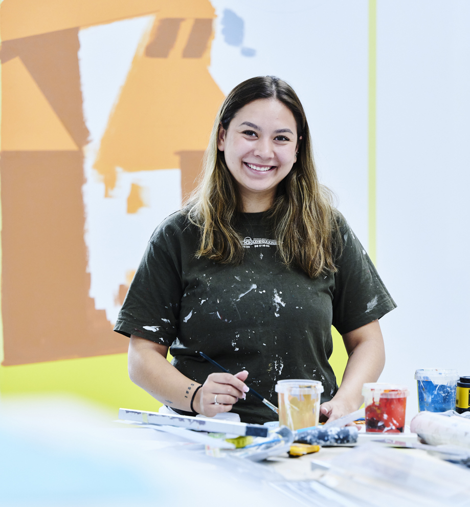 Bygningsmaler i malerværkstedet